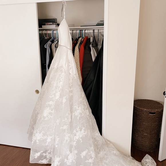 Calle Blanche Lennon Strapless Belted Wedding Gown Altered - Picture 5 of 13